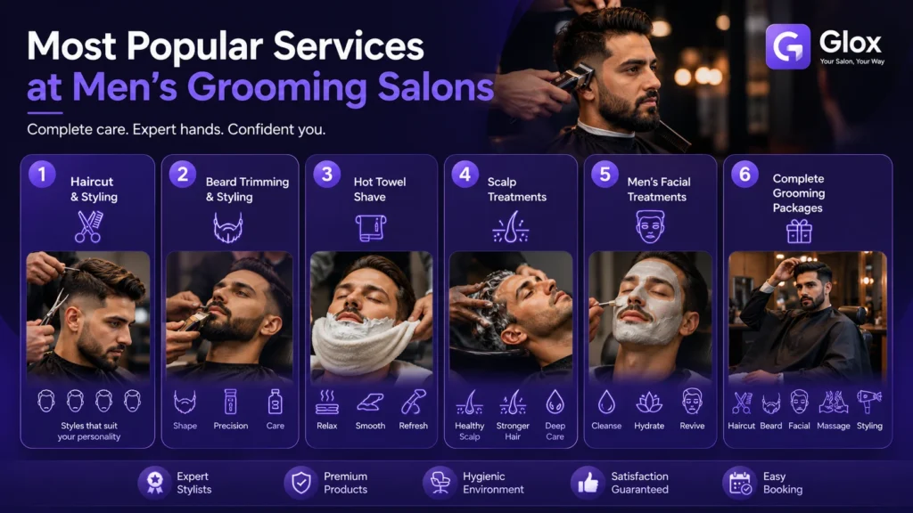 Popular Services at Men's beard salon